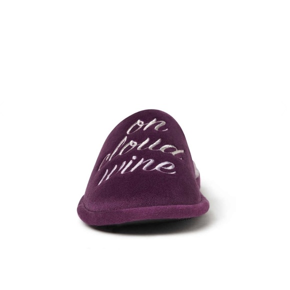 DEARFOAMS - Women's Cloud Wine Scuff Slipper with Sleep Mask - Purple - Picture 5 of 12